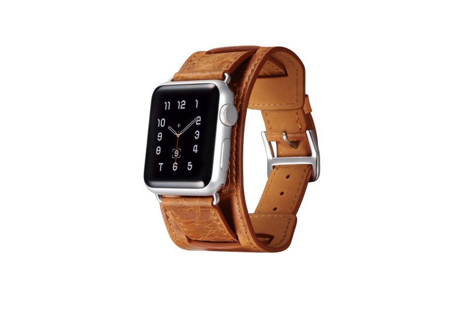Classic Genuine Leather Quadri Watchband Series For Apple Watch