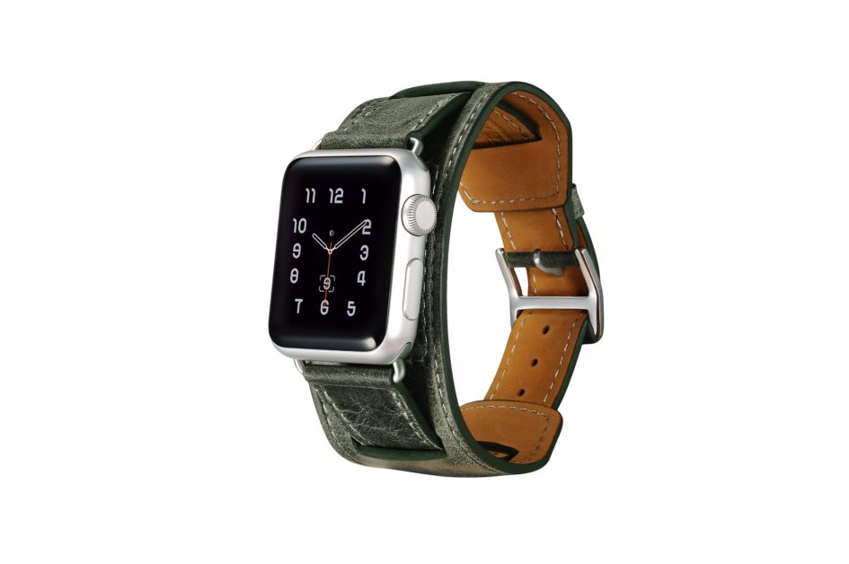 Classic Genuine Leather Quadri Watchband Series For Apple Watch