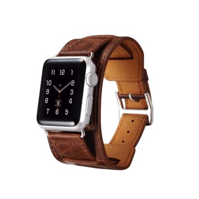 Classic Genuine Leather Quadri Watchband Series For Apple Watch