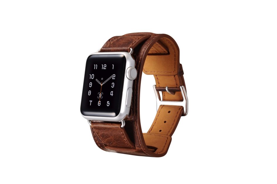 Classic Genuine Leather Quadri Watchband Series For Apple Watch