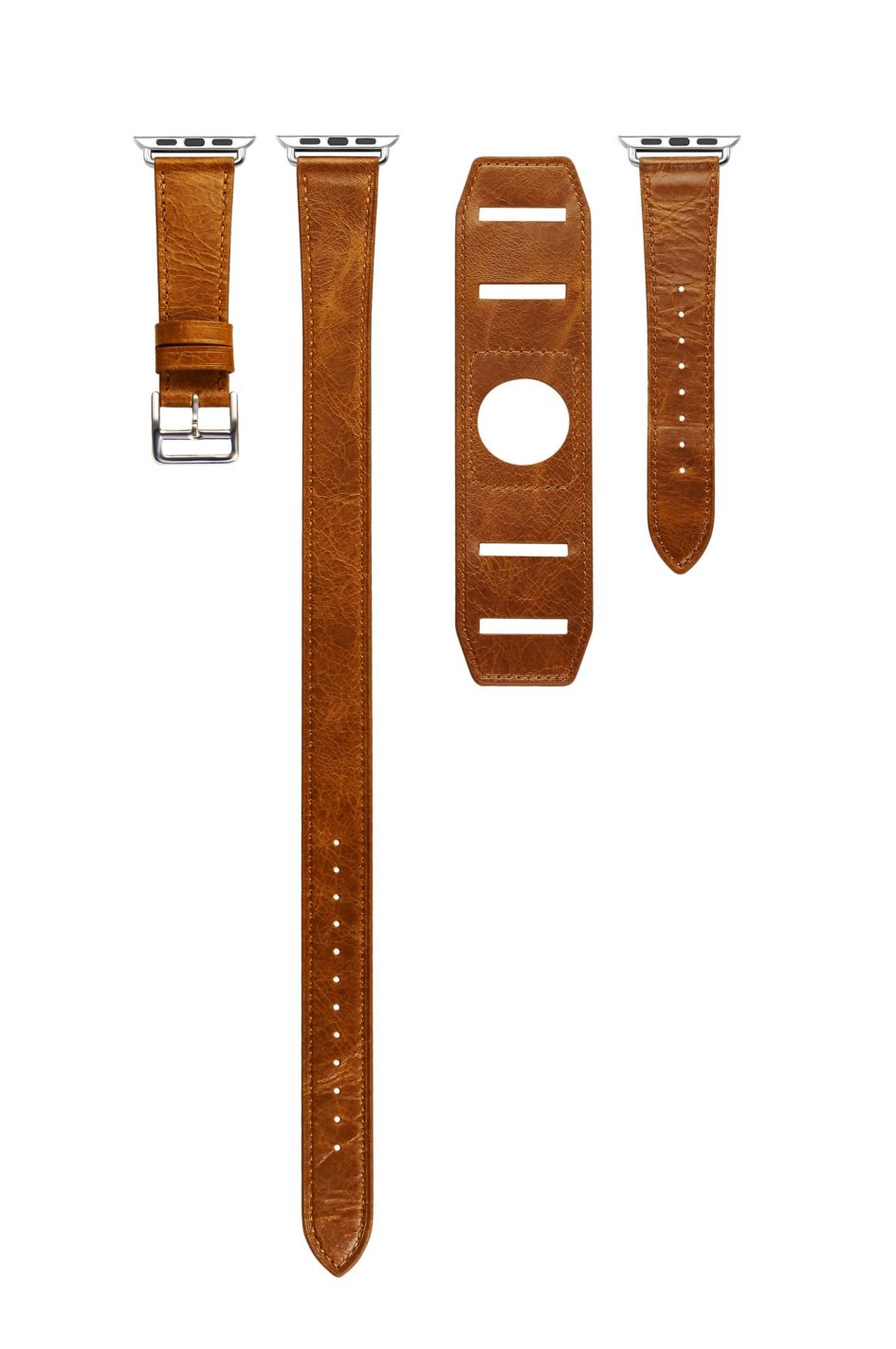 Classic Genuine Leather Quadri Watchband Series For Apple Watch