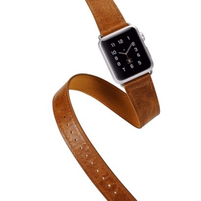 Classic Genuine Leather Quadri Watchband Series For Apple Watch