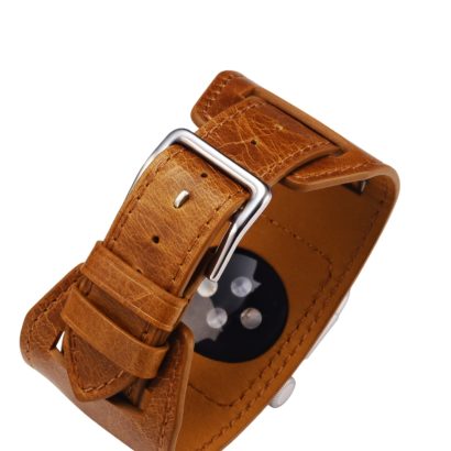 Classic Genuine Leather Quadri Watchband Series For Apple Watch