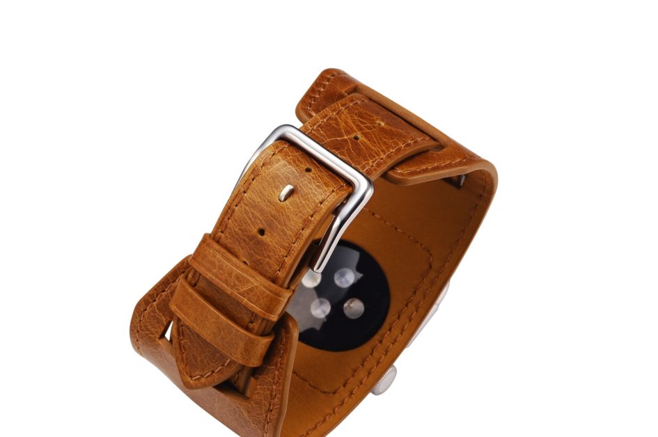 Classic Genuine Leather Quadri Watchband Series For Apple Watch