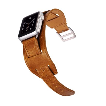 Classic Genuine Leather Quadri Watchband Series For Apple Watch