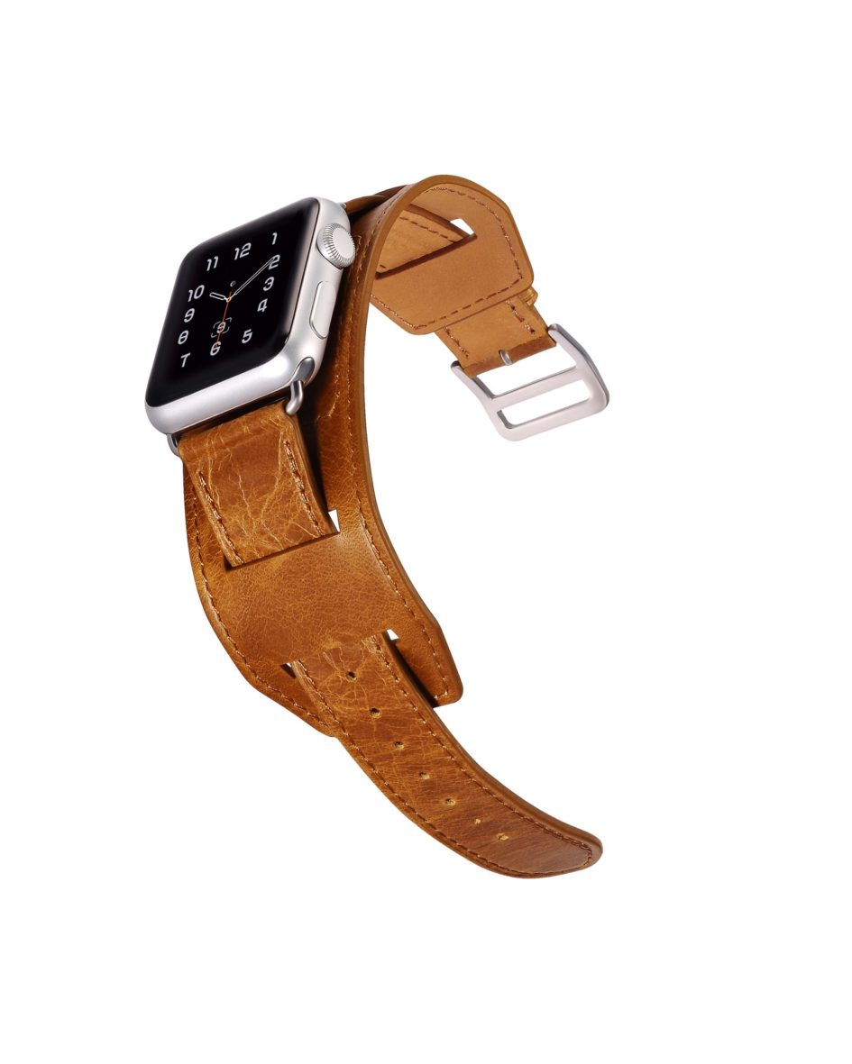 Classic Genuine Leather Quadri Watchband Series For Apple Watch