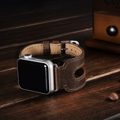 Classic Series Double Buckle Cuff Genuine Leather Apple Watchband for 38mm/42mm