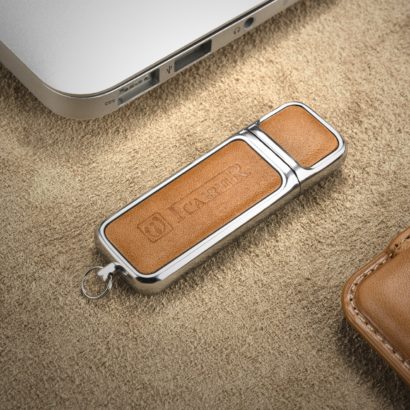 16G USB Genuine Leather Portable Flash Drive