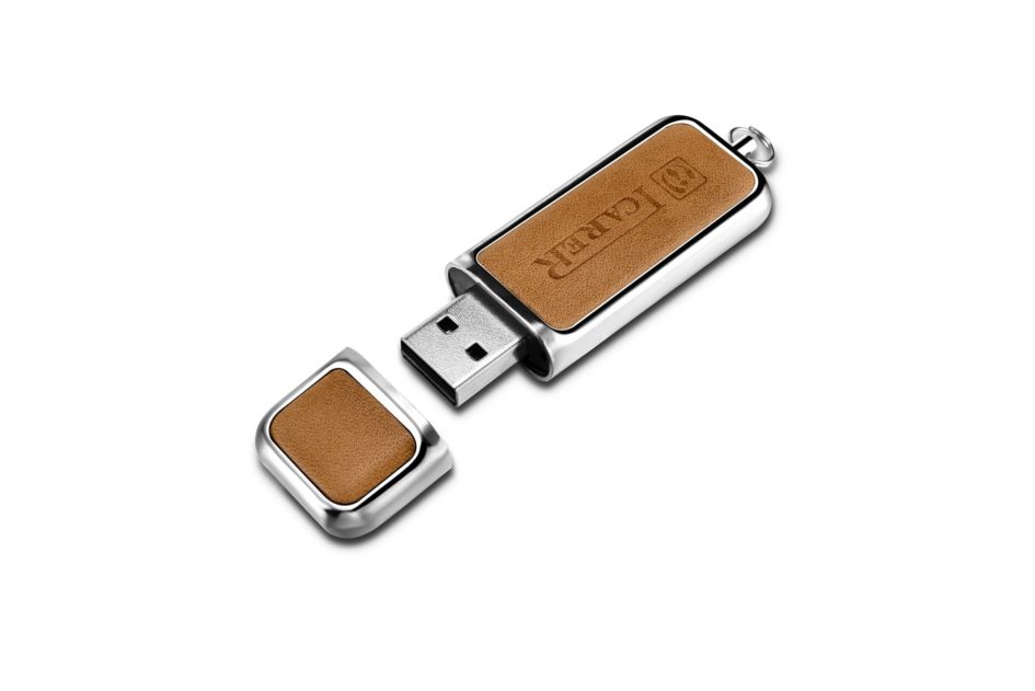 16G USB Genuine Leather Portable Flash Drive