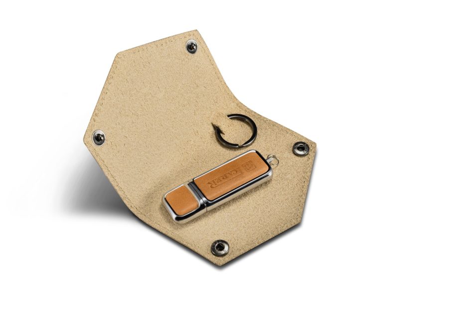 16G USB Genuine Leather Portable Flash Drive