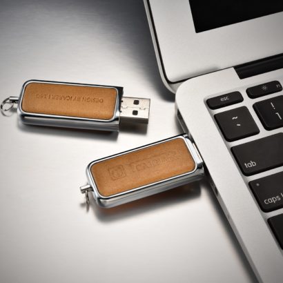 16G USB Genuine Leather Portable Flash Drive