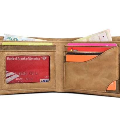 Shenzhou Real Leather Flip Bifold Wallet
