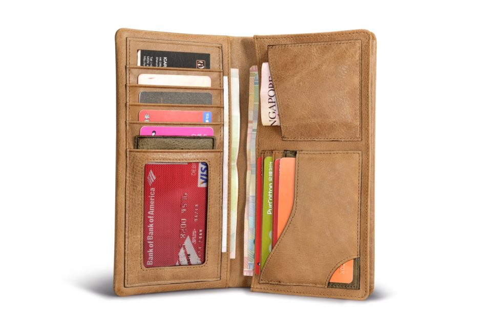 Shenzhou Real Leather Bifold Long Wallet For women