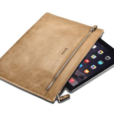 Shenzhou Real leather Latop Zipper Sleeve for Small Size for iPad Mini/Mini 4