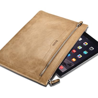 Shenzhou Real leather Latop Zipper Sleeve for Small Size for iPad Mini/Mini 4