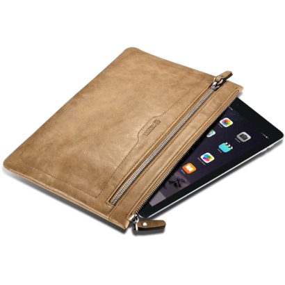 Shenzhou Real leather Latop Zipper Sleeve for Small Size for iPad Mini/Mini 4