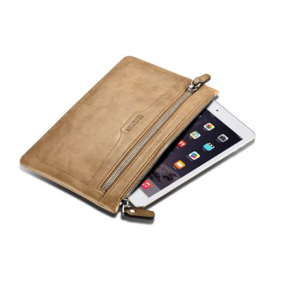 Shenzhou Real leather Latop Zipper Sleeve for Small Size for iPad Mini/Mini 4