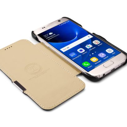 Samsung Galaxy S7 Luxury Series Side Open Genuine Leather Case