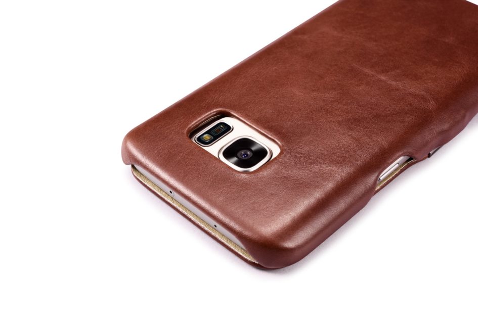 Samsung Galaxy S7 Vintage Series Side Open Genuine Leather Case