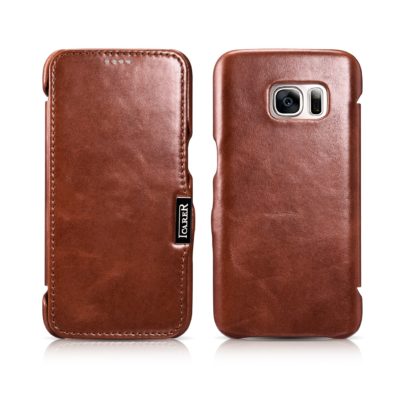 Samsung Galaxy S7 Vintage Series Side Open Genuine Leather Case