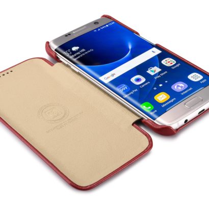 Samsung Galaxy S7 Edge Luxury Series Side Open Genuine Leather Case