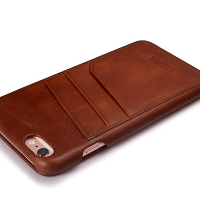 iPhone 6 Plus/ 6S Plus Curved Edge Vintage Card Slot Series Real Cowhide Leather Case