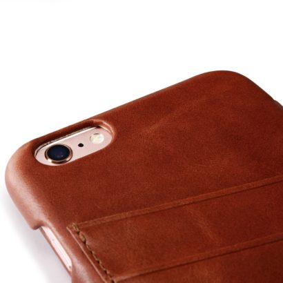 iPhone 6 Plus/ 6S Plus Curved Edge Vintage Card Slot Series Real Cowhide Leather Case