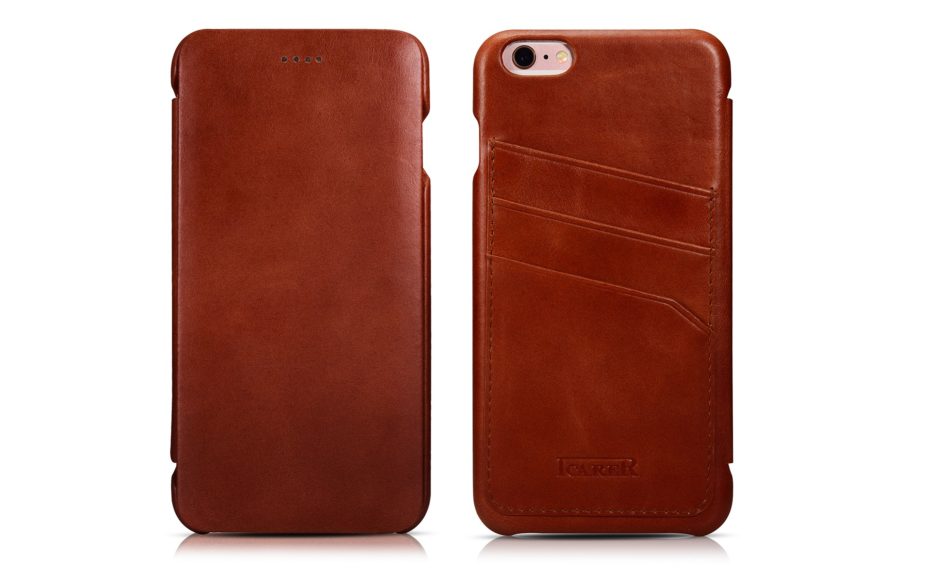 iPhone 6 Plus/ 6S Plus Curved Edge Vintage Card Slot Series Real Cowhide Leather Case