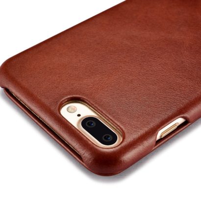 iPhone 7 Plus Curved Edge Vintage Series Genuine Leather Case