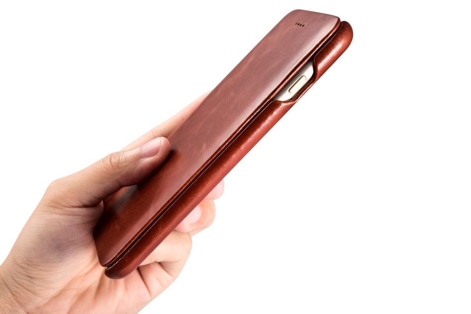 iPhone 7 Plus Curved Edge Vintage Series Genuine Leather Case