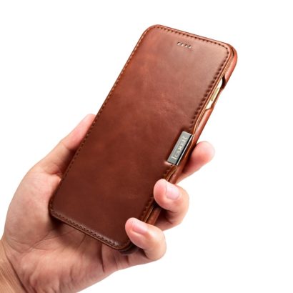 iPhone 7 Plus Vintage Series Side Open Genuine Leather Case