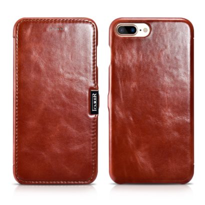 iPhone 7 Plus Vintage Series Side Open Genuine Leather Case