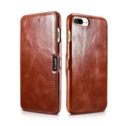 iPhone 7 Plus Vintage Series Side Open Genuine Leather Case