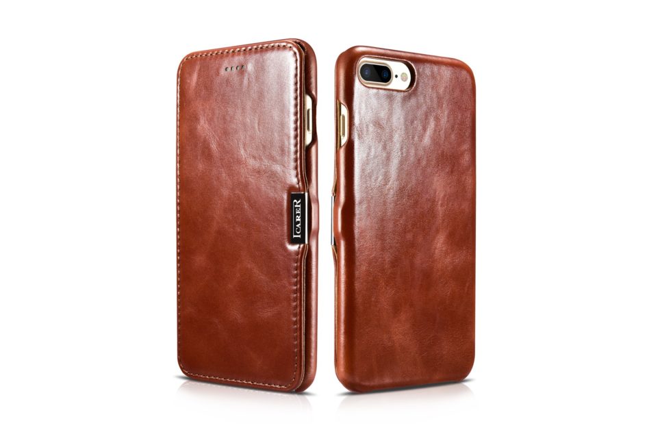 iPhone 7 Plus Vintage Series Side Open Genuine Leather Case