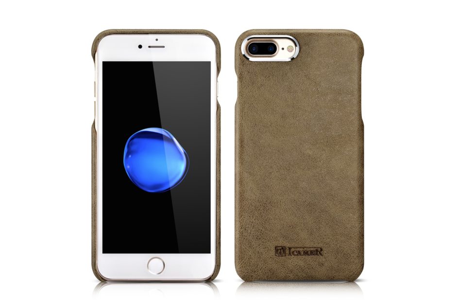 iPhone 7 Plus Metal Warrior Shenzhou Real Leather Back Case
