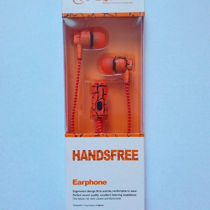 Stylish fashionable earphones with noise canceling earbuds and microphone