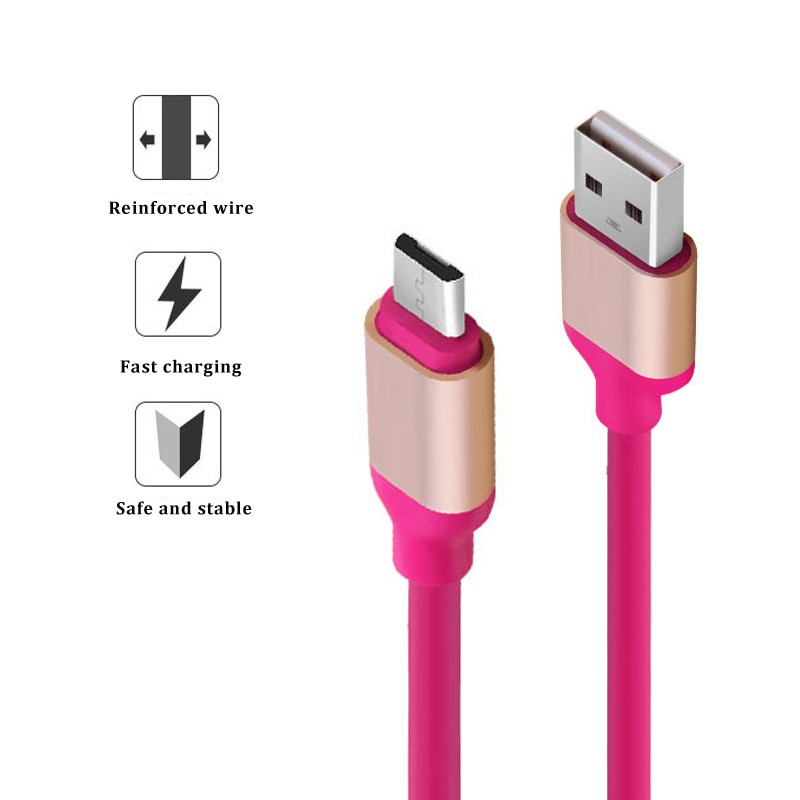 micro USB cable fast charger soft TPE data sync USB charging cable for android, for Samsung
