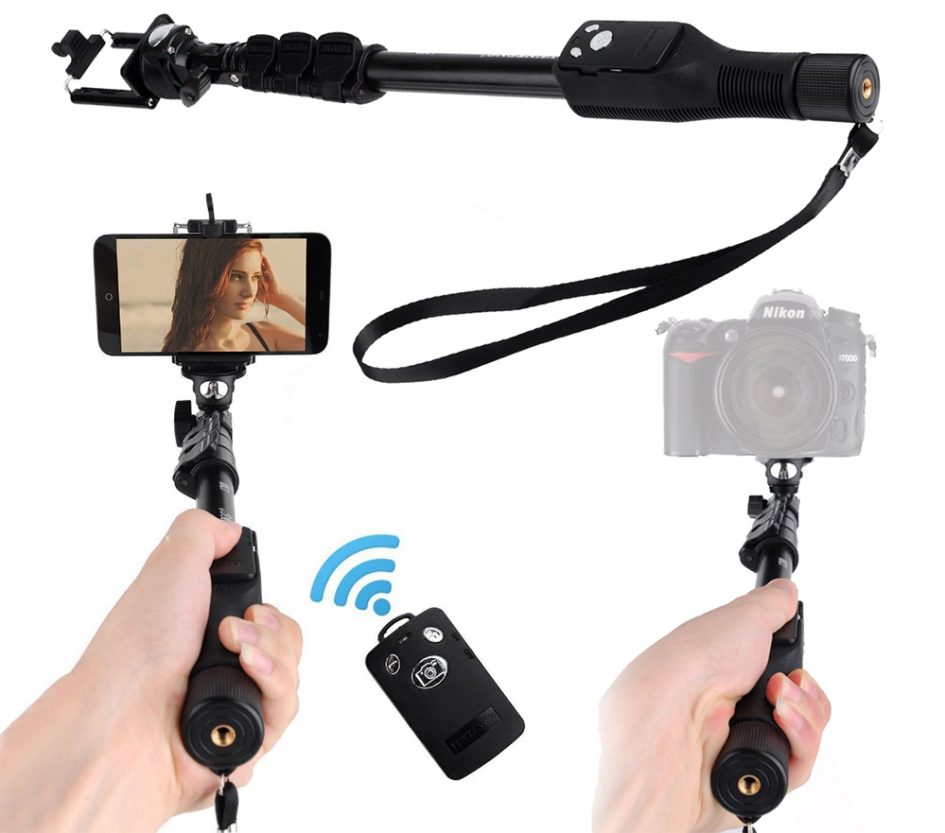 عصا السيلفي المميزة من يونتيج، بلوتوث مع ريموت كنترول للتصويرعن بعد Yunteng  yt-1288