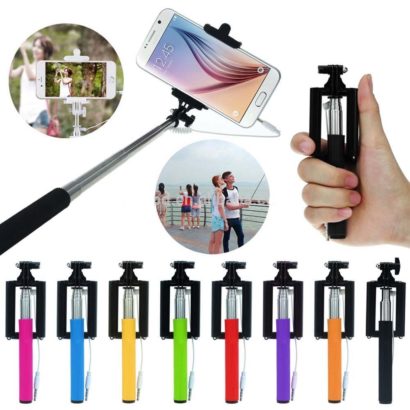 Selfie stick Foldable wired with Audio cable, monopod multi function