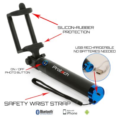 Selfie Stick Monopod With High Quality,Small size per person to 80 cm,Bluetooth with rechargeable battery