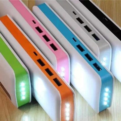 Power Bank High Capacity 20000mAh with 3 USB Ports And LED Light, Portable External Battery Charger