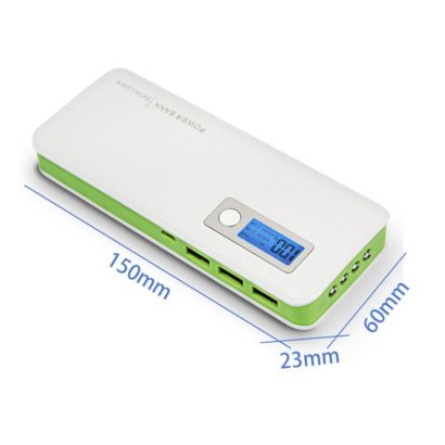 Power Bank High Capacity 20000mAh with 3 USB Ports And LED Light, Portable External Battery Charger