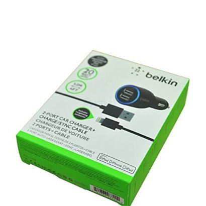 belkin 2 port car charger + USB cable high quality