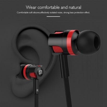 Langston JM26 3.5mm In-ear Flat Wire Headphone Earphone With Mic for iPhone Smartphone Stereo Headset Best Quality With MIC