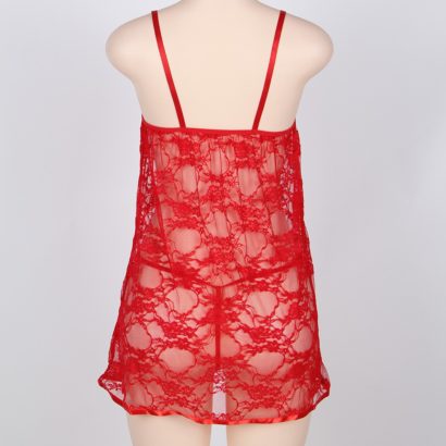 Plus Size red Babydoll