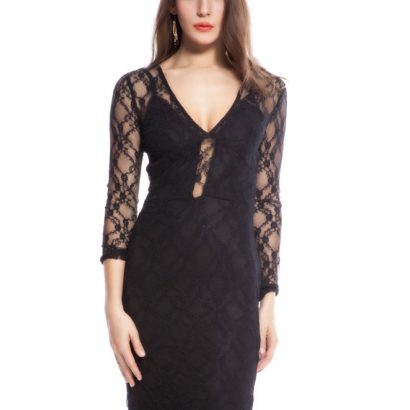 Lace lined dress