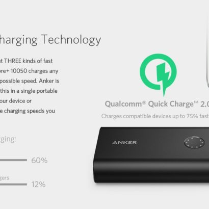 Anker PowerCore+ 10050Portable Charger with Qualcomm Quick Charge 3.0, 10050mAh Power Bank with PowerIQ Technology