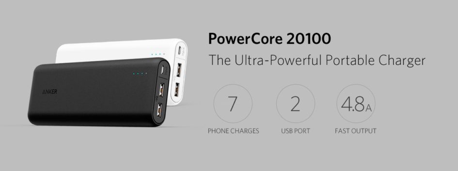 Anker PowerCore 20100 - Ultra High Capacity Power Bank PowerIQ Technology for iPhone and Samsung