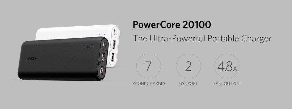 انكر باور بنك 20100 فائقة القدرات مع تكنولوجيا PowerIQ لشحن اي فون، آي باد، وسامسونج، تابلت، أيباد وغيره