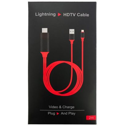 Lightning Cable To HDMI For iPhone, iPad and iPod 2M